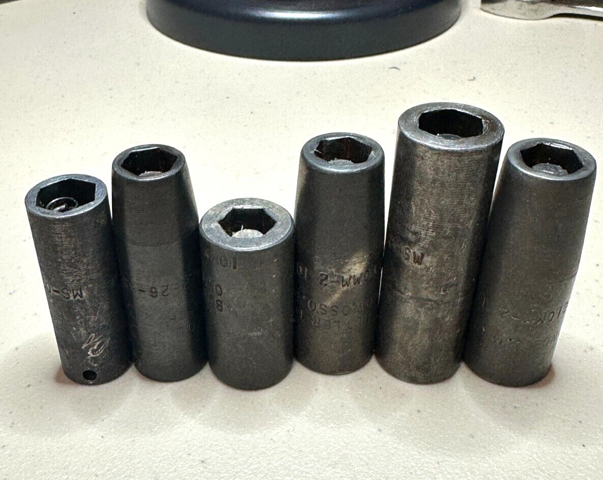 6- Butler Impact Sockets 3/8″ Drive – One 1/4″ Drive See The Pictures!
