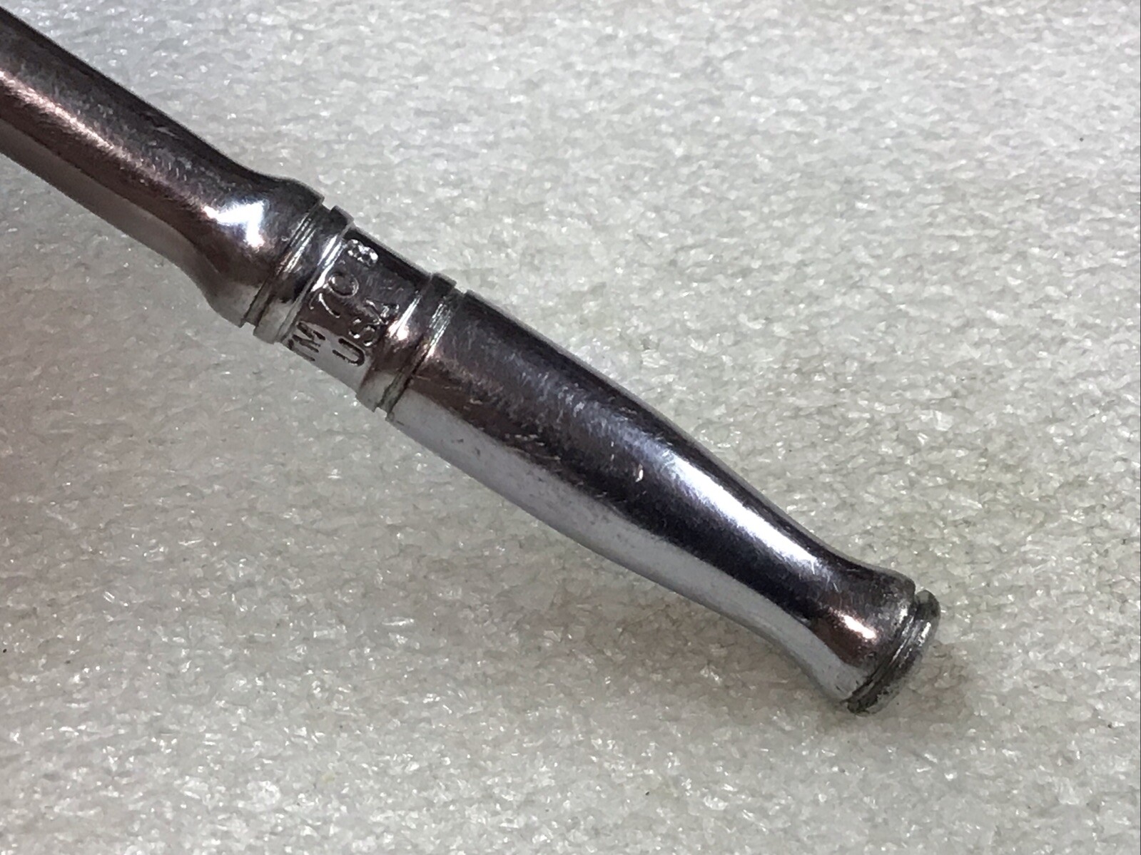 Snap-On#TM70B – 1/4” Dr., Chrome, 4.25” Long, Stubby Ratchet-USA🇺🇸🇺🇸-USA-