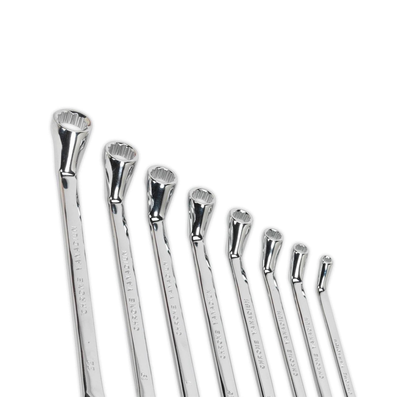 8pc Deep Offset Ring Spanner Set Metric 6x7mm – 20x22mm CRV Steel Fully Polished