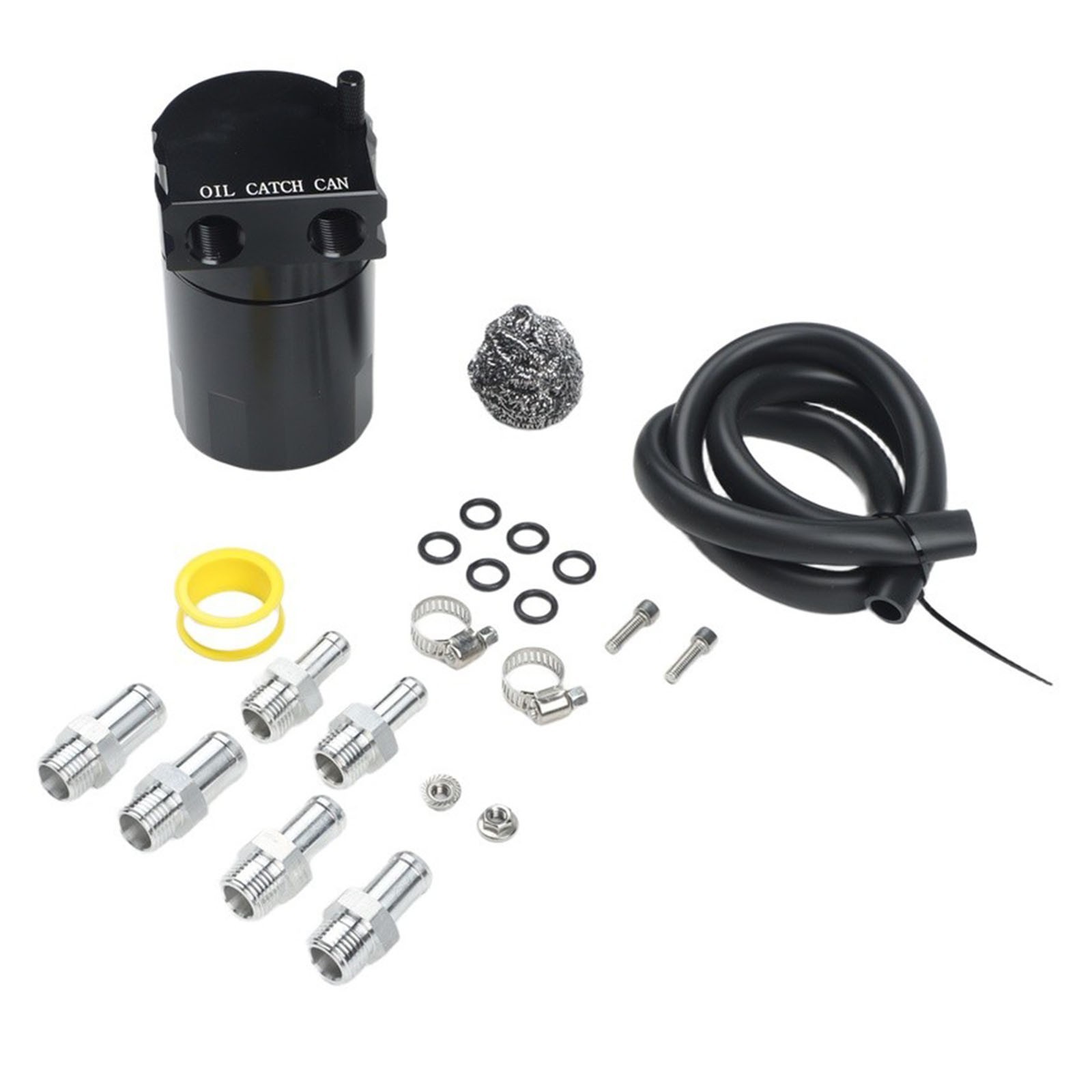 300ML Oil Catch Can with Steel Wool Filter for Car Engine Aluminum Body