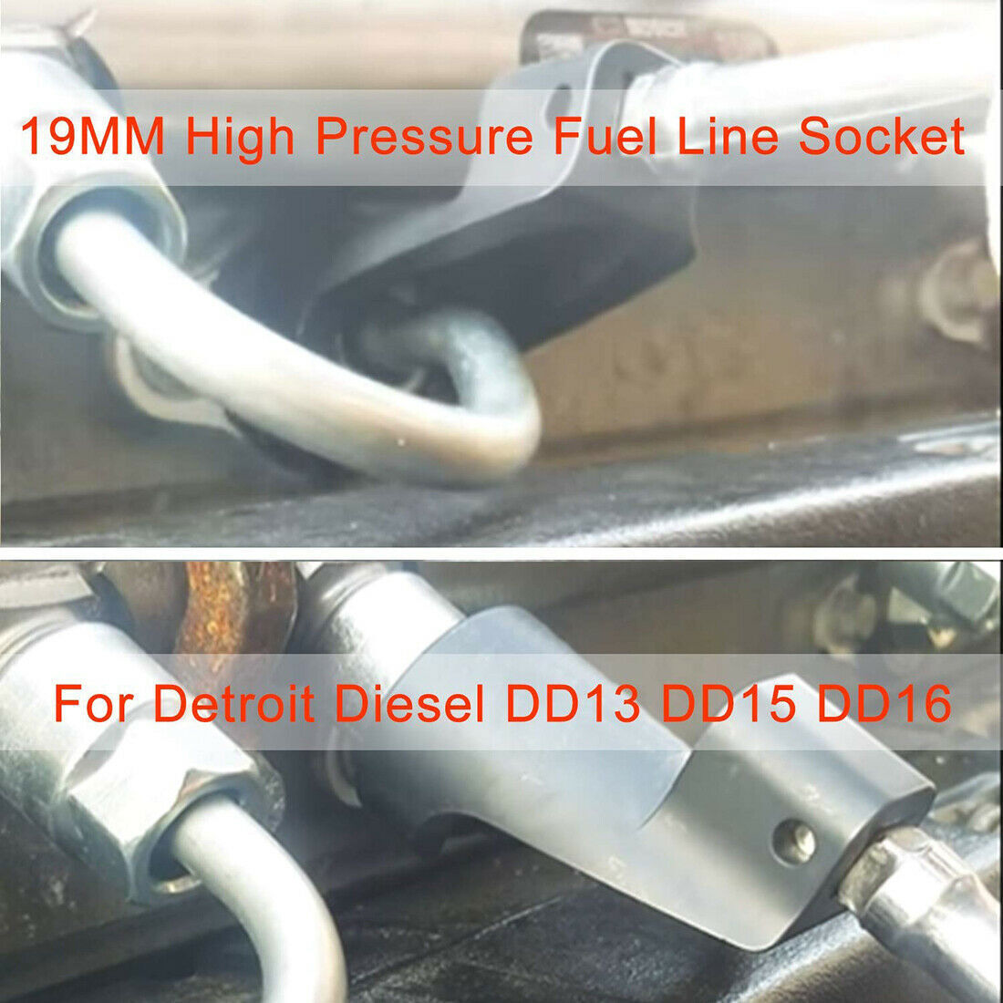 for Detroit Diesel DD13 DD15 DD16 19MM High Pressure Fuel Line Socket