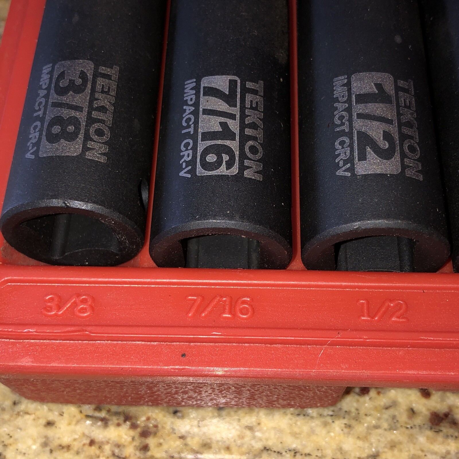 14 Pc Piece 1/2 Inch Drive Deep Impact Socket Set 6 Point 3/8” to1-1/4” Standard