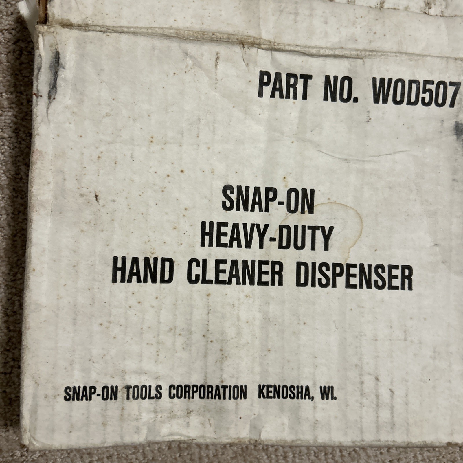 Snap On Hand Cleaner Dispenser. N. O. S