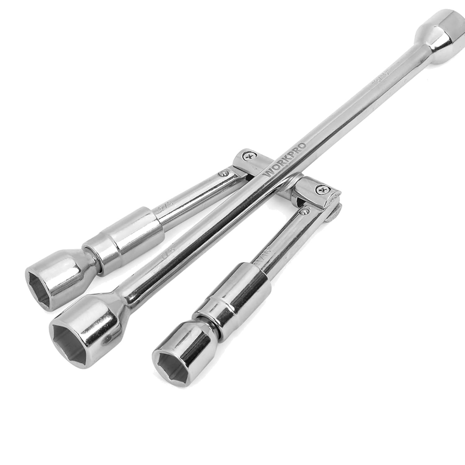 14-Inch Universal Folding Lug Wrench, 4-Way Cross Wrench