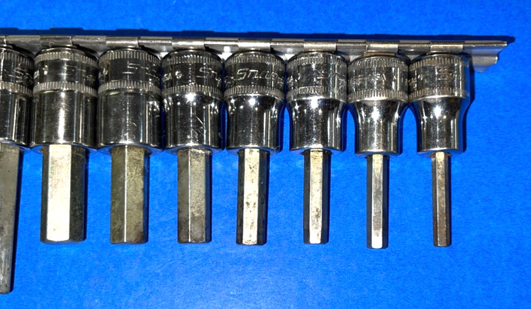 SNAP-ON TOOLS 11 PIECE 3/8 DRIVE METRIC HEX BIT SOCKET DRIVER SET 4MM TO 14MM
