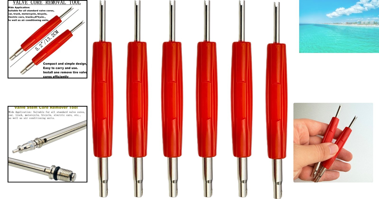 Professional HVAC Valve Core Remover Tool Set for R12 R134A R410A Systems