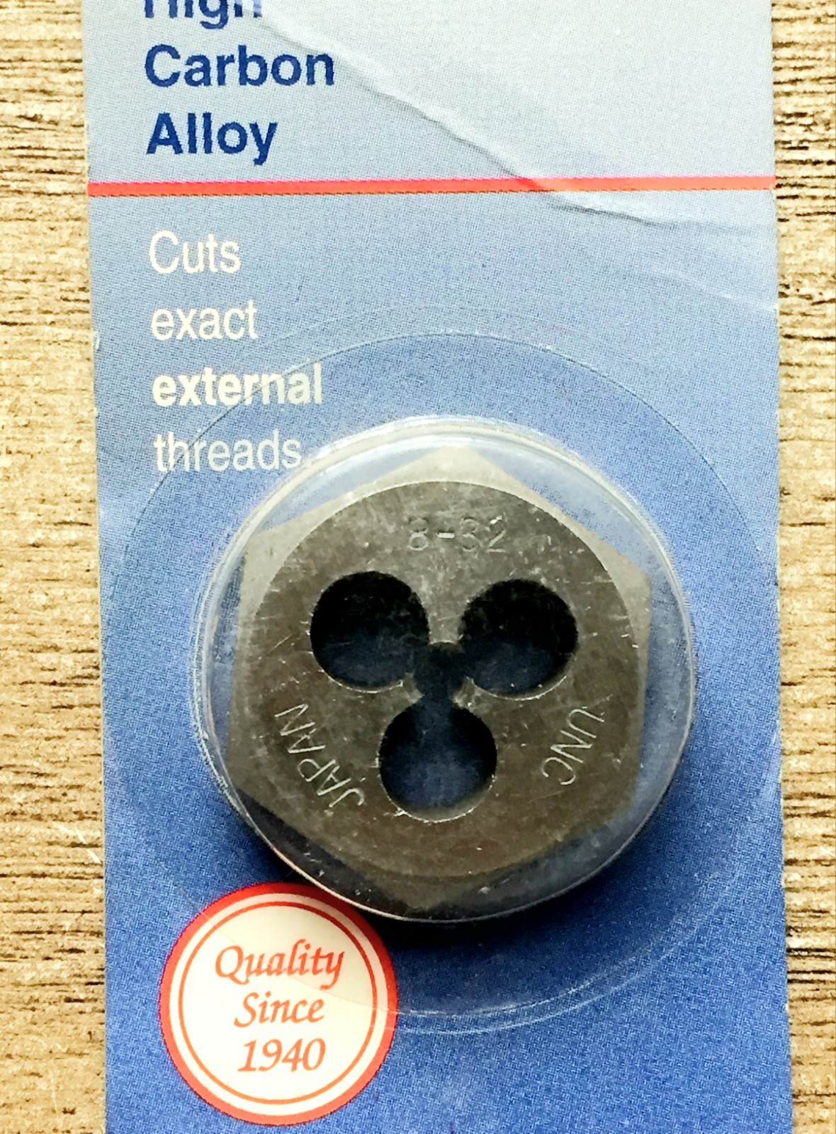Century Drill & Tool 8-32 x 1″ Hex Die High Carbon Steel Made In Japan SAE RH
