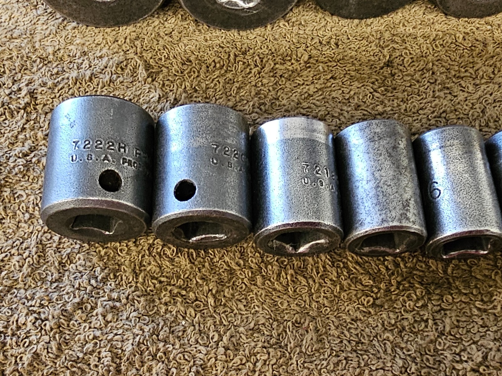 12 Proto Professional Impact Socket Set 3/8″ Drive Sae 1″ 7/8 3/4 5/8 1/2 5/16