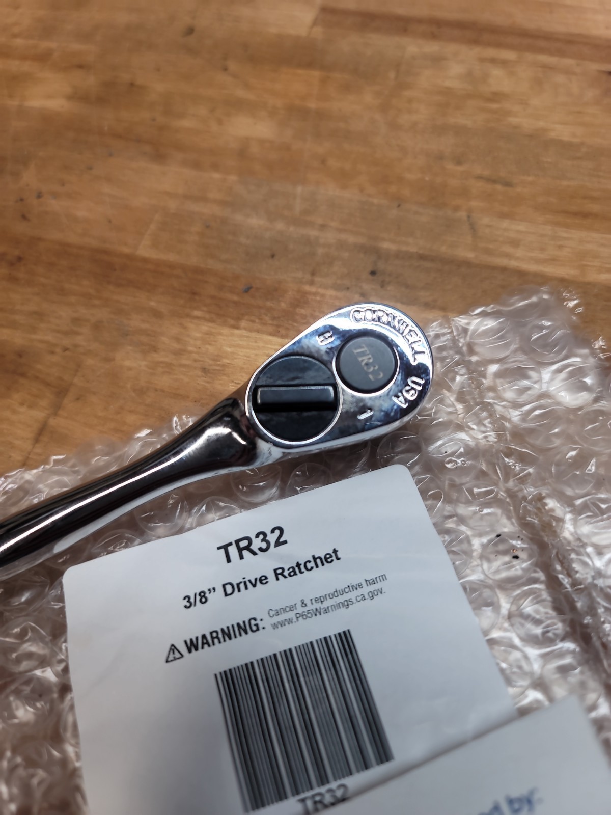 NEW Cornwell TR32 Chrome 3/8″ Drive 5″ OAL 30-Tooth Ratchet