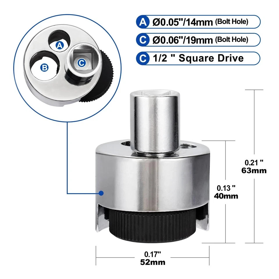 Spurtar Stud Remover Fit 1/4″ to 3/4″ (6 19mm) Bolt Extractor Nut Silver