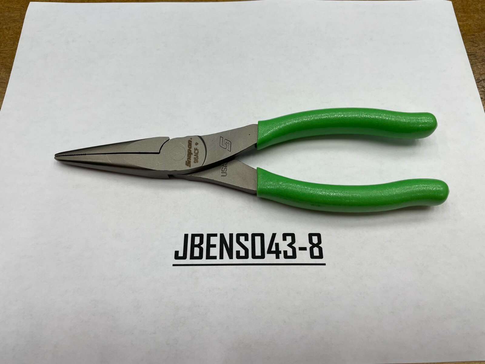 Snap-on Tools USA NEW GREEN 8″ Talon Soft Grip Needle Nose Pliers 96ACFG