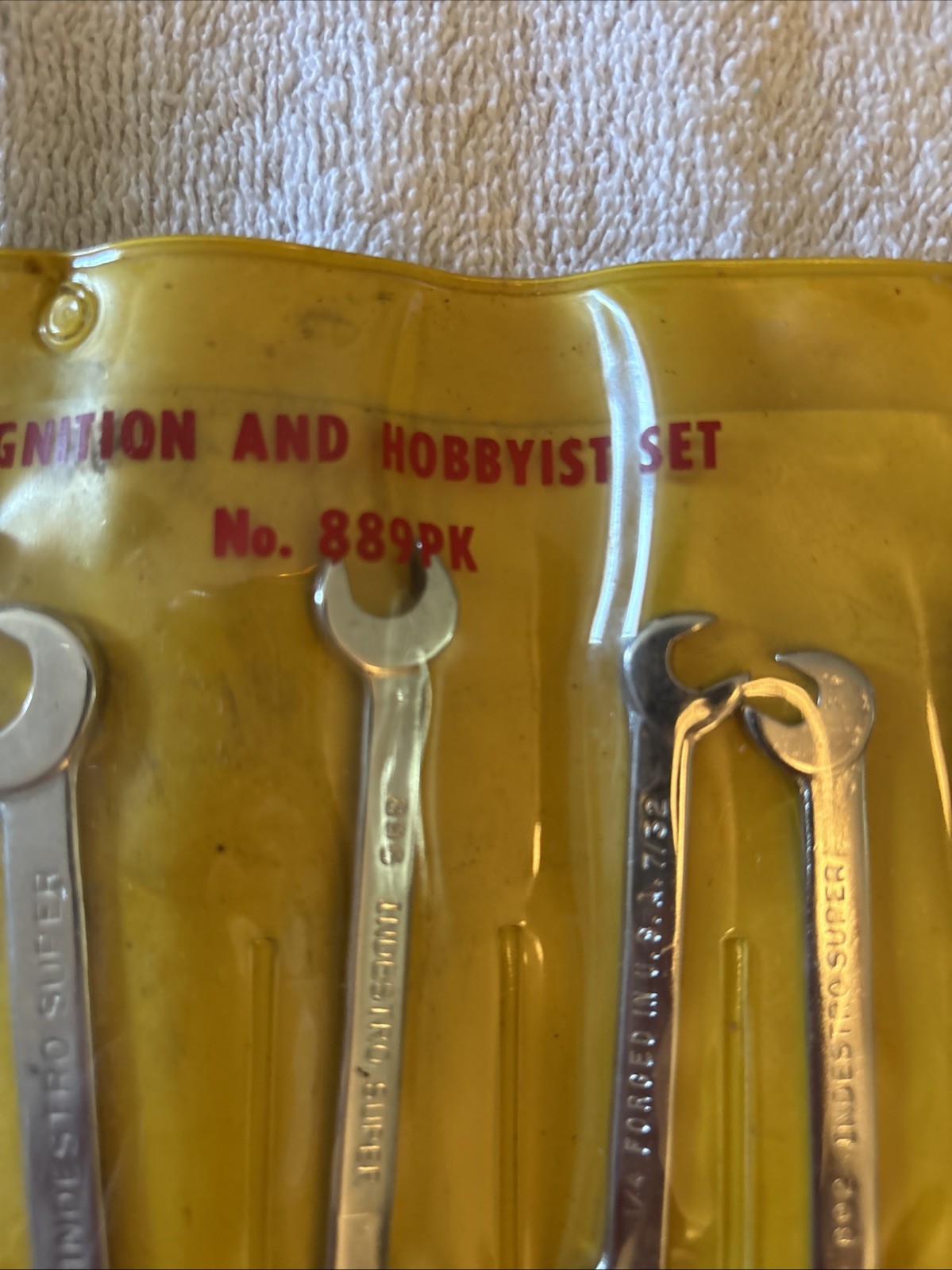 Vintage Indestro SAE Ignition and Hobbyist Wrench Set Eight Piece # 889PK