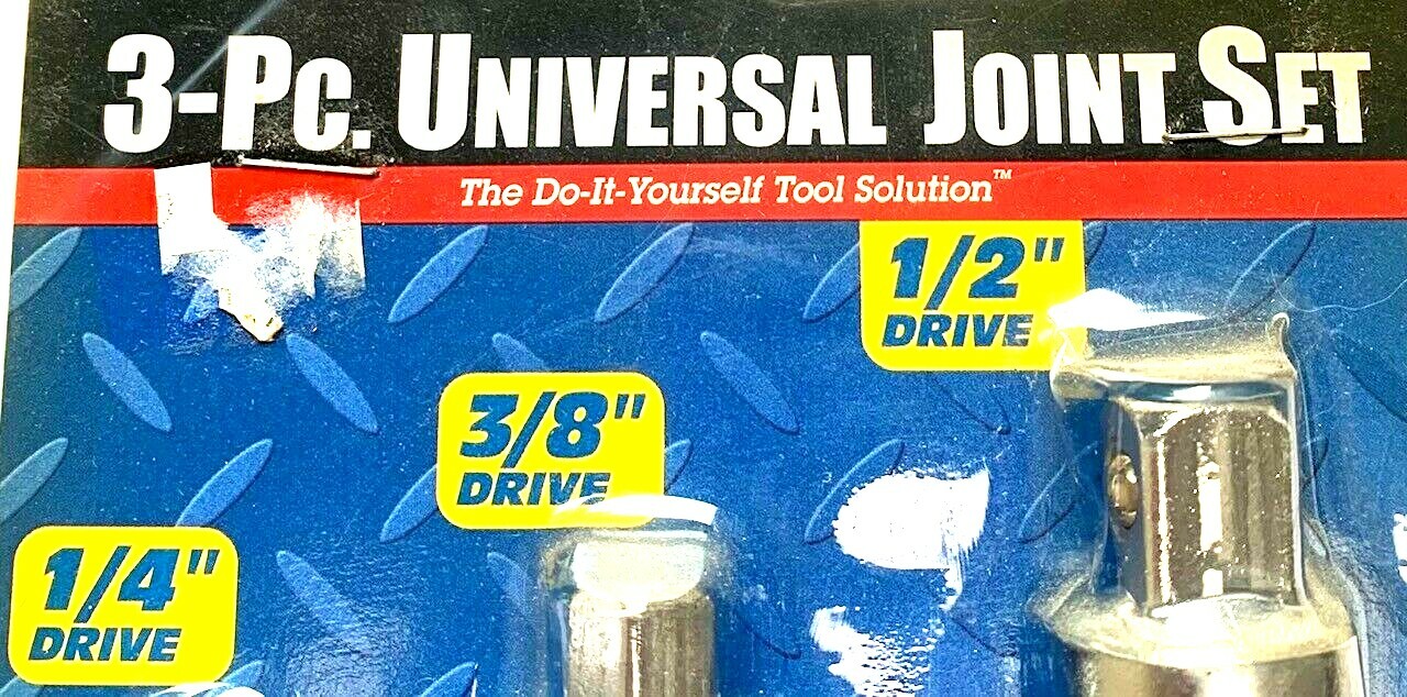 3 PIECE UNIVERSAL JOINT SET UNIVERSAL SOCKET 1/4″, 3/8″, & 1/2″ DRIVE MIT #1730