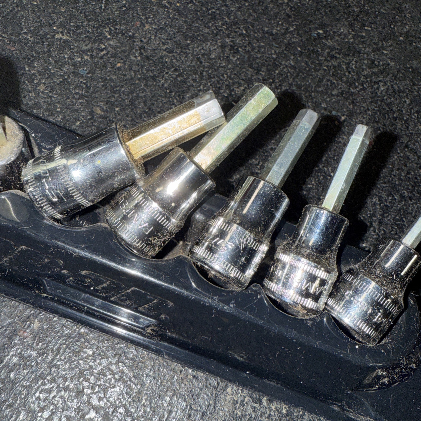 #bd860 Snap On 207EFAMY 7pc 3/8″ Drive Metric Hex Bit Socket Set 4-10mm