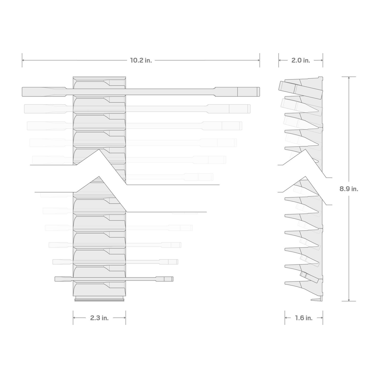 Tekton WAE91502 Angle Head Open End Wrench Set, 11-Pc (3/8-1 in.)