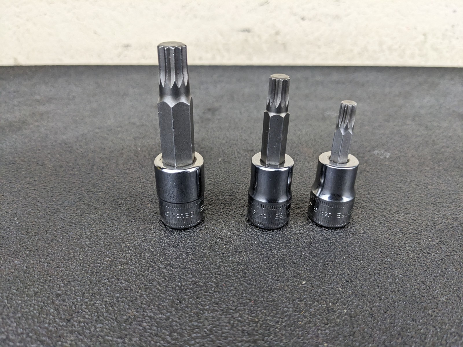 #bp417 Snap-on USA 3/8″ Drive 3pc Metric Triple Square Socket Set FTSM6E,8E,10E