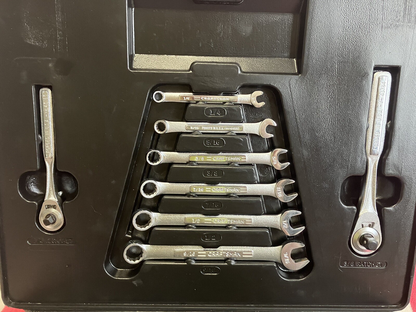 Vintage Craftsman 107pc Mechanics Tool Set USA USED SAE Metric 1/4” 3/8” 1/2” Dr