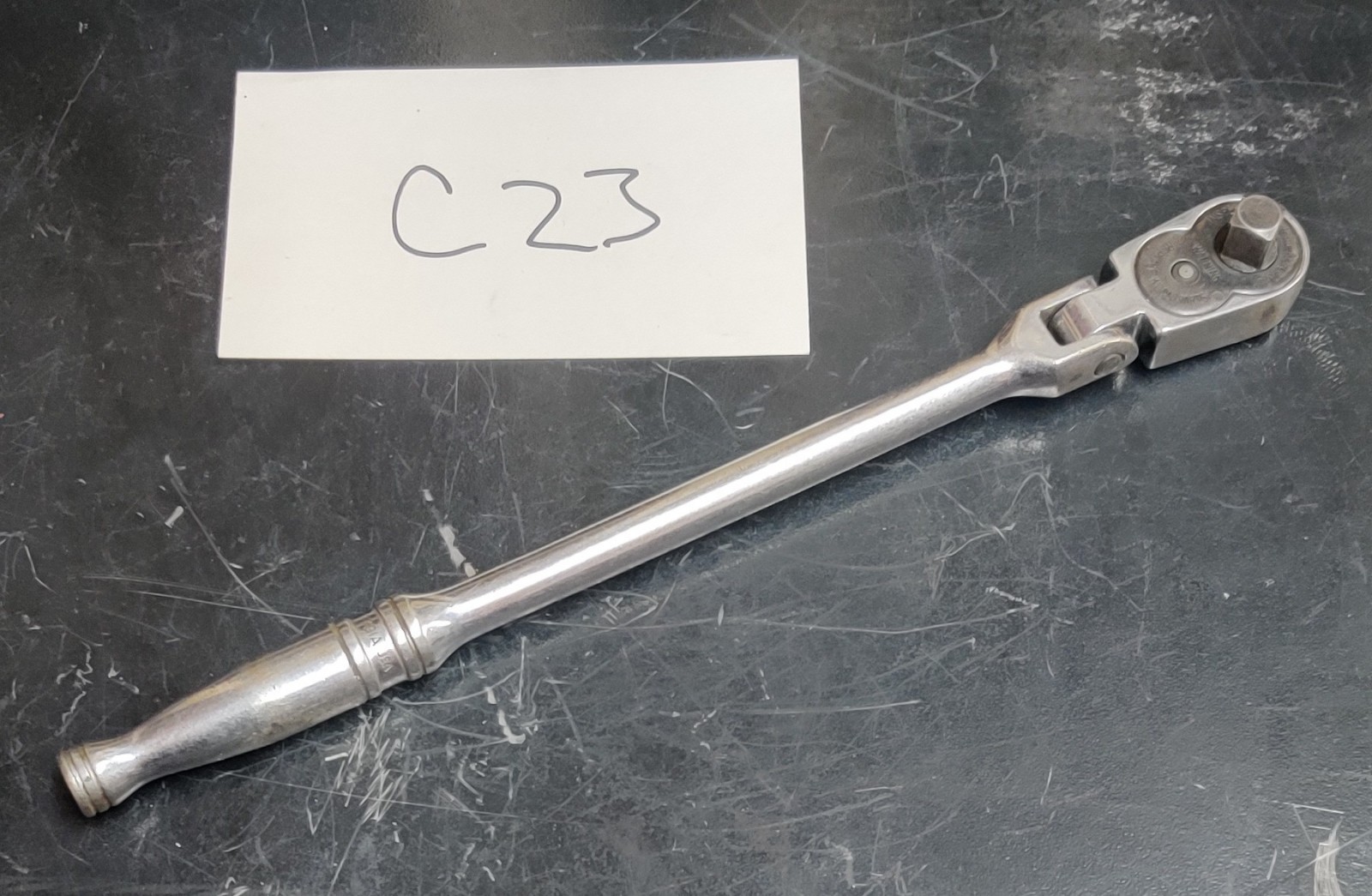 Snap-On Tools F731A 3/8″ Drive Long Handle Flex Head Ratchet Chrome Made In USA