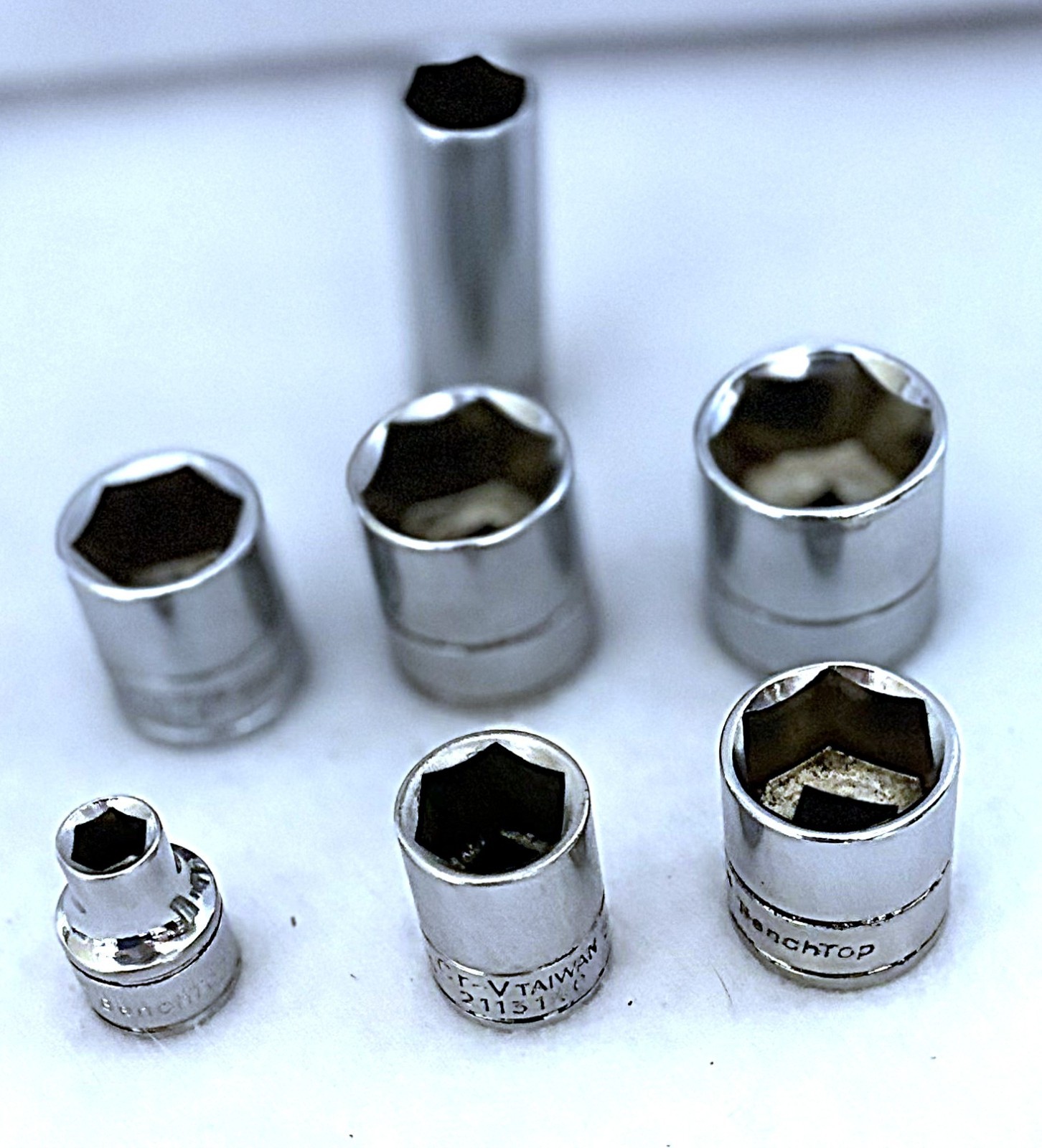 Benchtop Set of 7 Sockets Metric 3/8″ Drive Shallow & Deep