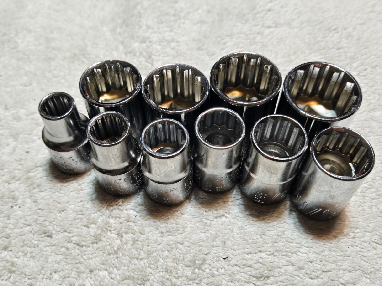 Craftsman SAE Shallow Socket Set 1/2″ Drive 12 Point 3/8″ to 15/16″ 10pc (136)