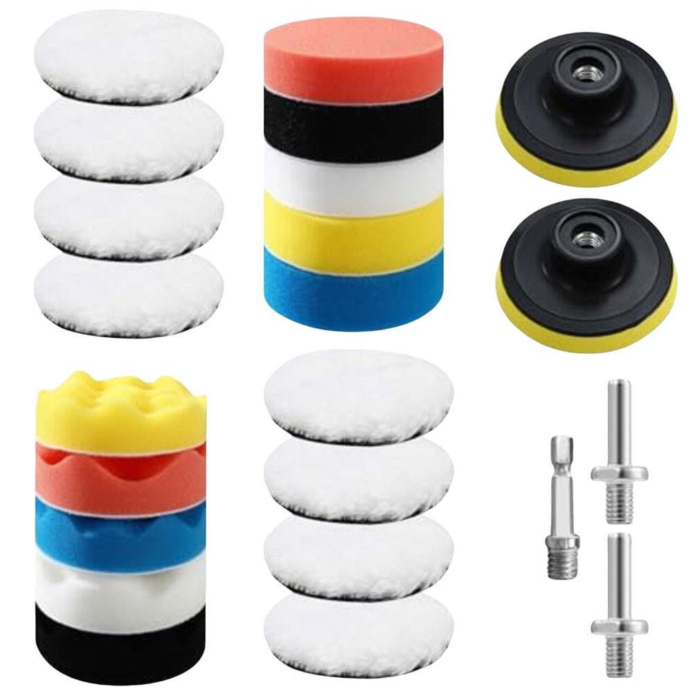 80mm Polishing Kit Wool Polishing Pads 23 Pieces Kit for m10 Drill Compatible
