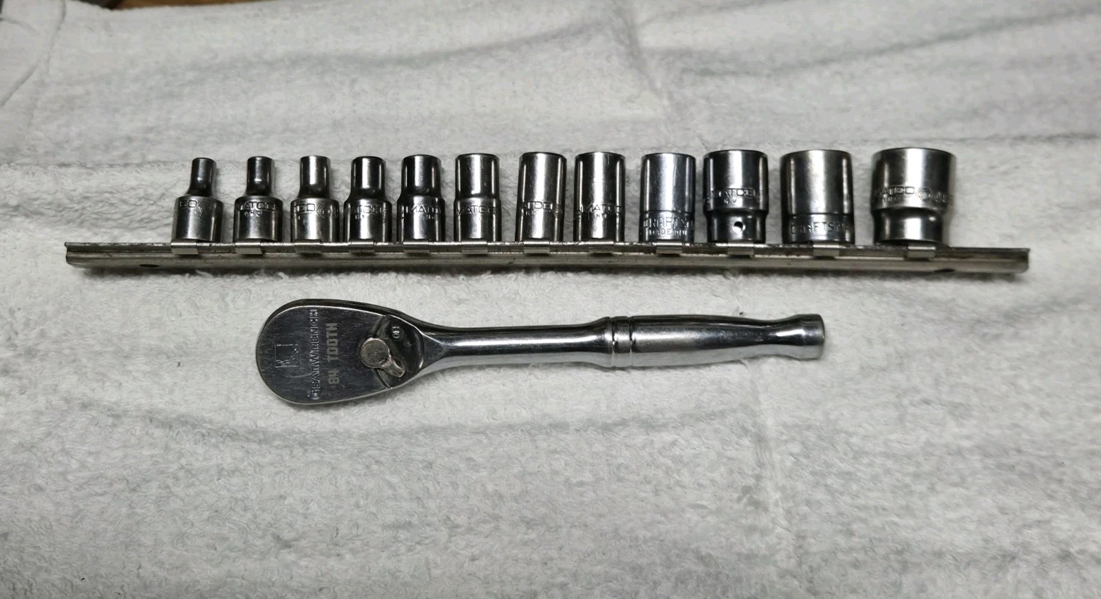 Matco Silver Eagle USA ¼» Drive Socket Set Gearwrench 84 Tooth Ratchet 81011F