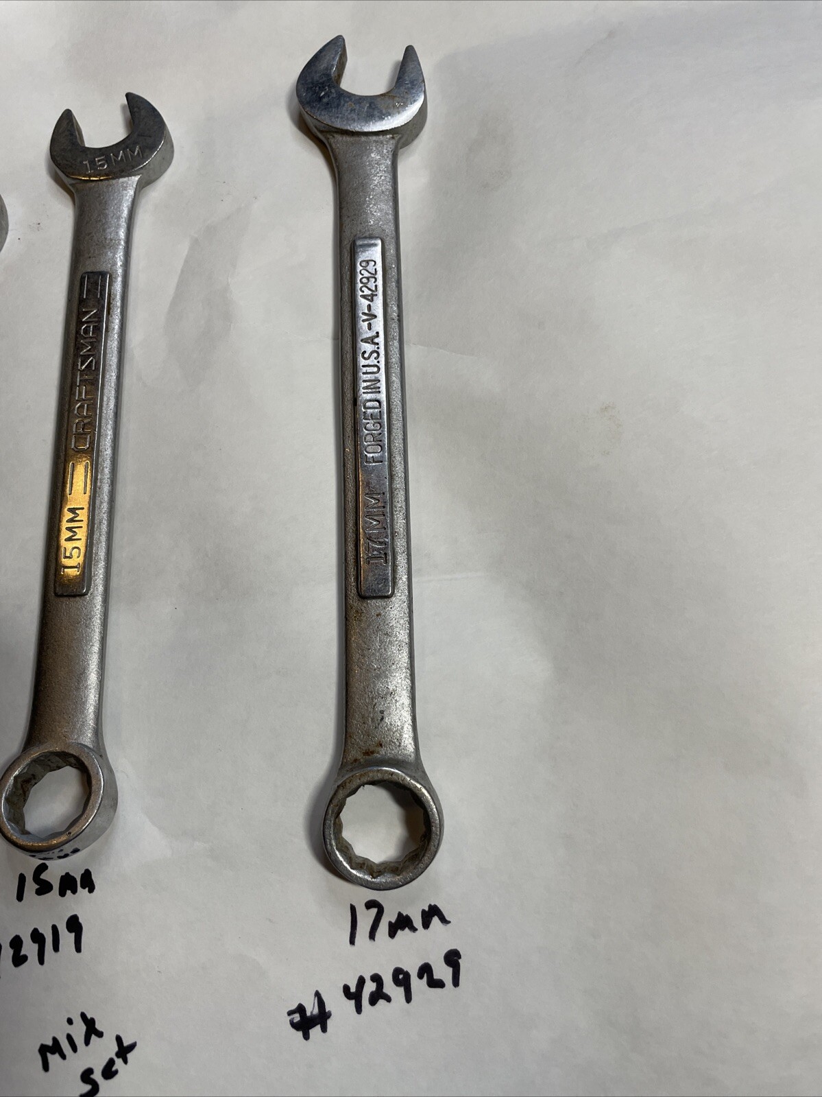 Craftsman Box End Wrenches Mix Set 12mm 14mm15mm17mm42916 42918 42919 42929 Lot4