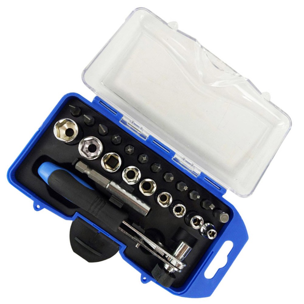 23X Multifunction Wrench Screwdriver Head Set Repair Ratchet Wrench Spanner US