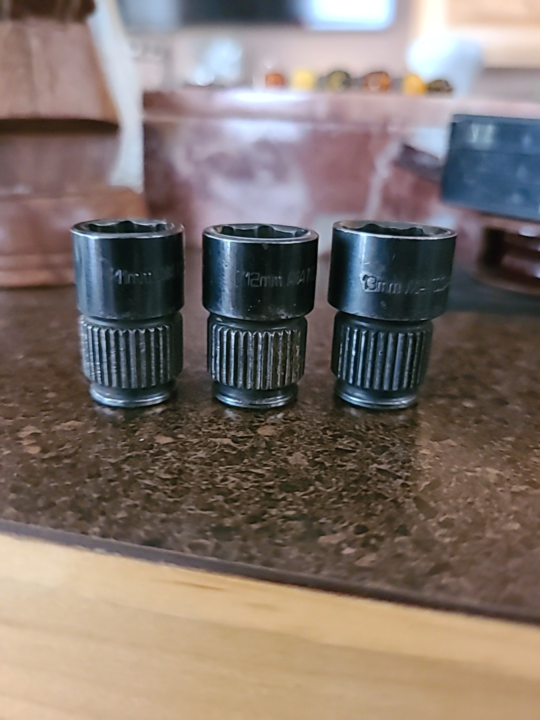 MATCO TOOLS – Lot Of 3 Special Forces 6 Point Pass Thru Socket,(11mm,12mm,13mm)