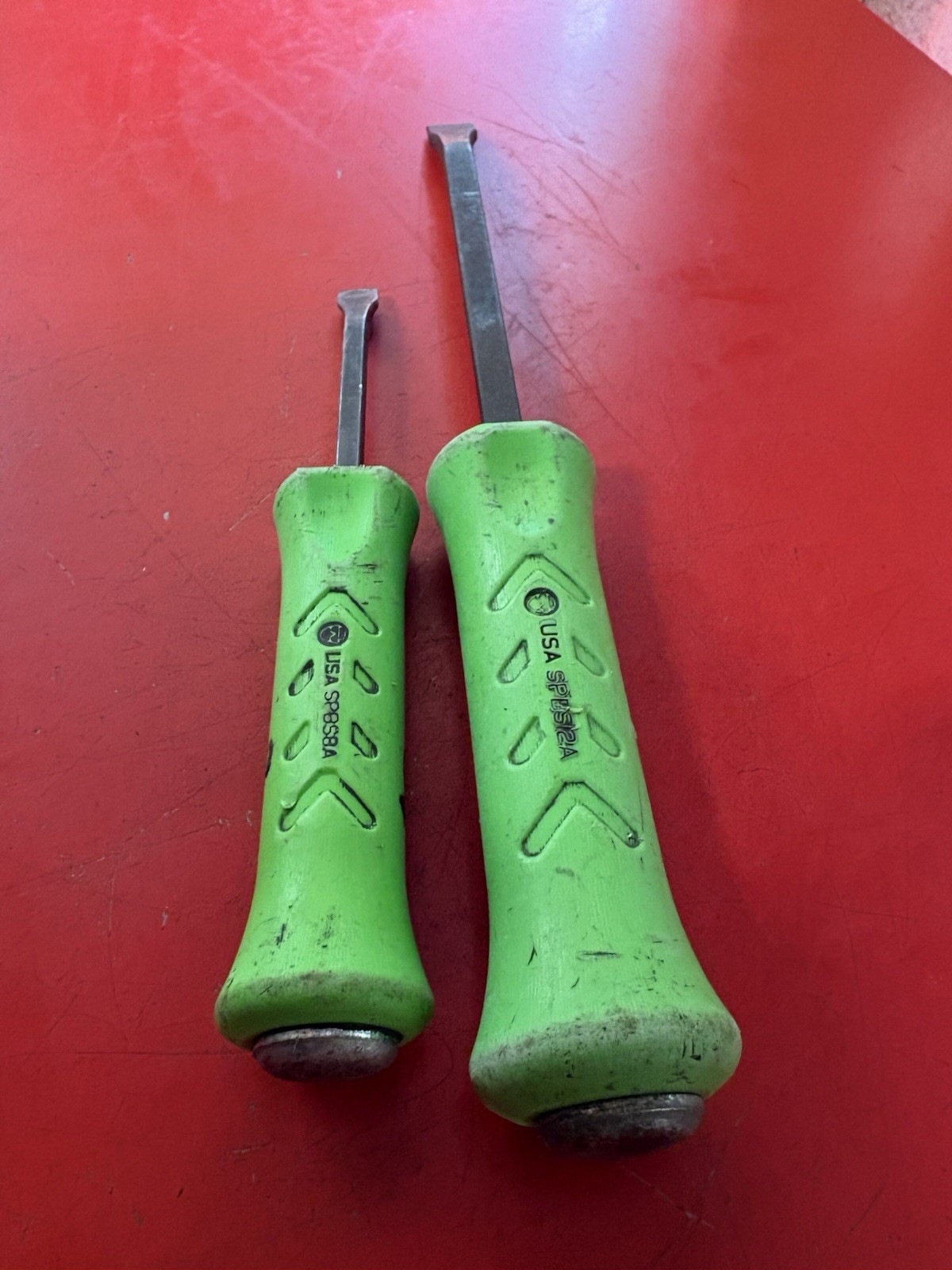 Snap-on Tools USA Green Hard Grip Striking Prybar Set SPB set of 2