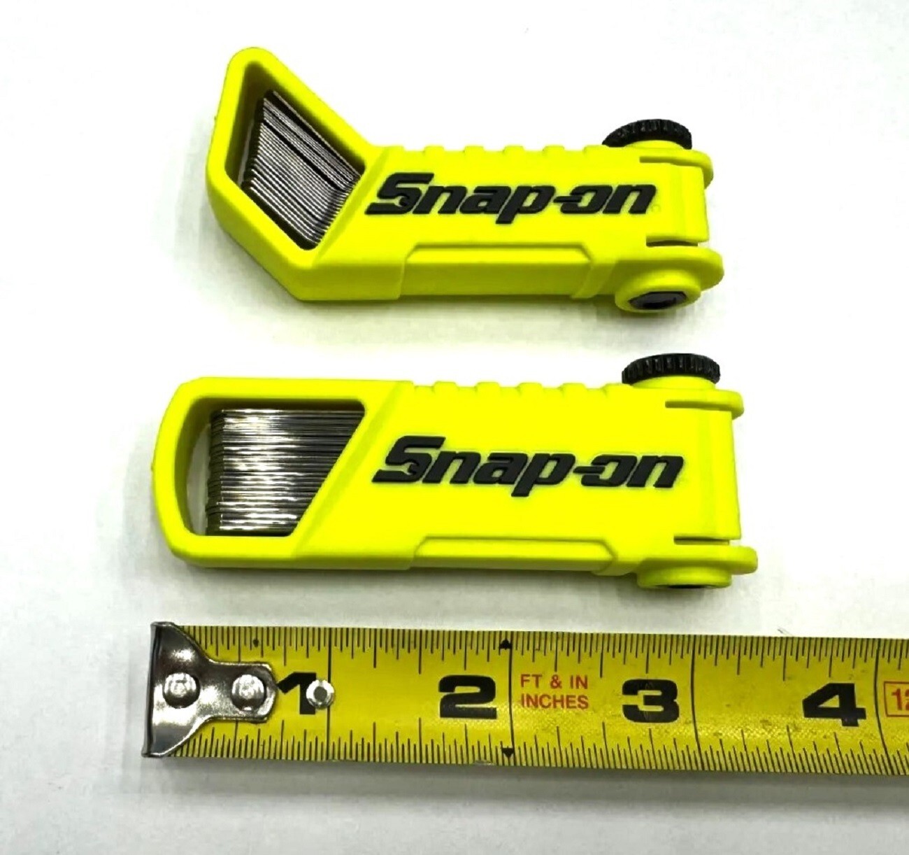 NEW* 2 Snap-on Feeler Gauge Blade Sets HI-VIZ Offset 45° & Straight SAE & METRIC
