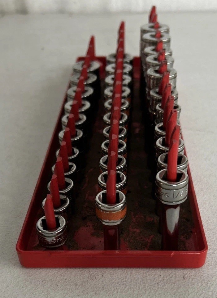 Snap-On Socket Set 7/8 Thru 1/4 sockets of three different depths ￼￼Three Sizes