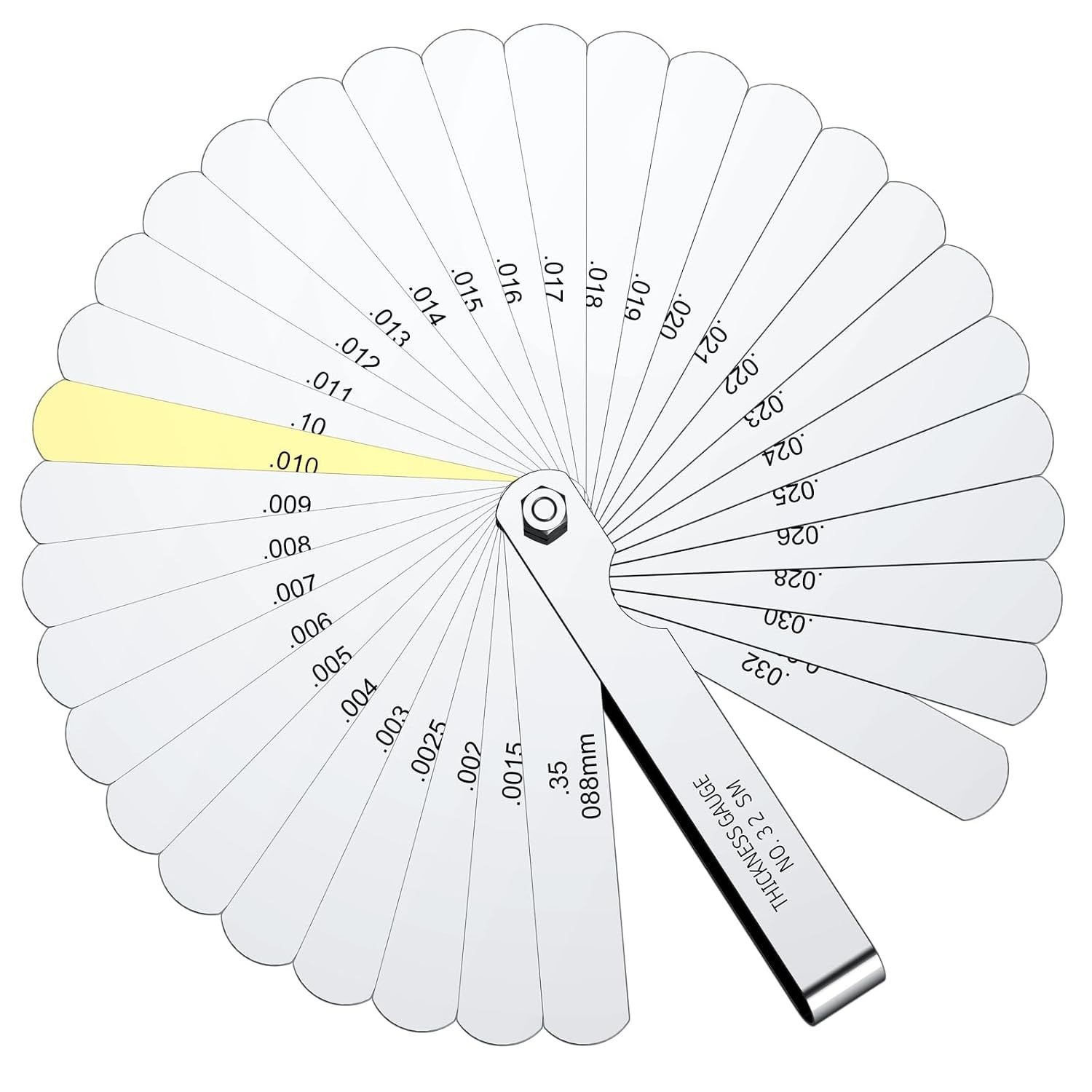 32 Blades Precision Stainless Steel Feeler Gauge for Accurate Measurements