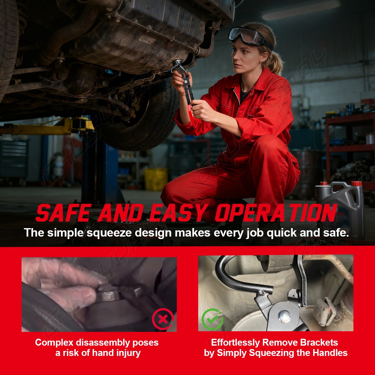 Exhaust Hanger Removal Pliers Grommet Removal Tool Muffler Rubber Hanger Plier