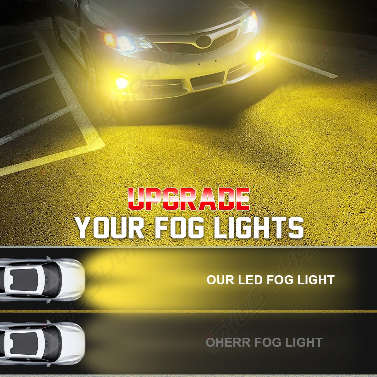2pcs LED Front Bumper Fog Lights Driving Lamps For TOYOTA 4RUNNER 2014-2020