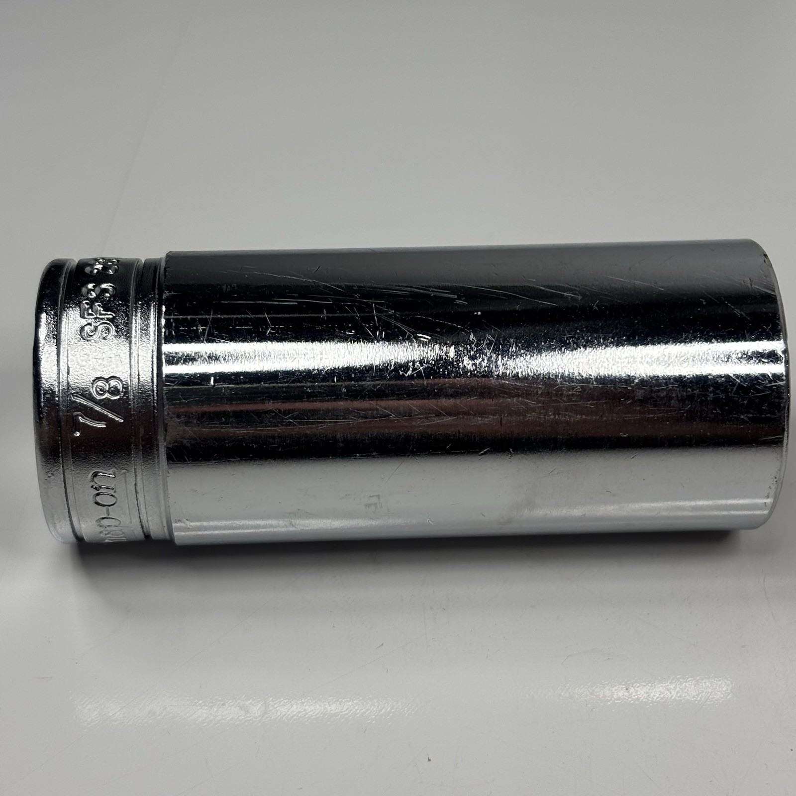 Snap On Tools SFS281 3/8 Dr 6Pt SAE 7/8 Flank Drive Deep Chrome Socket USA VTG