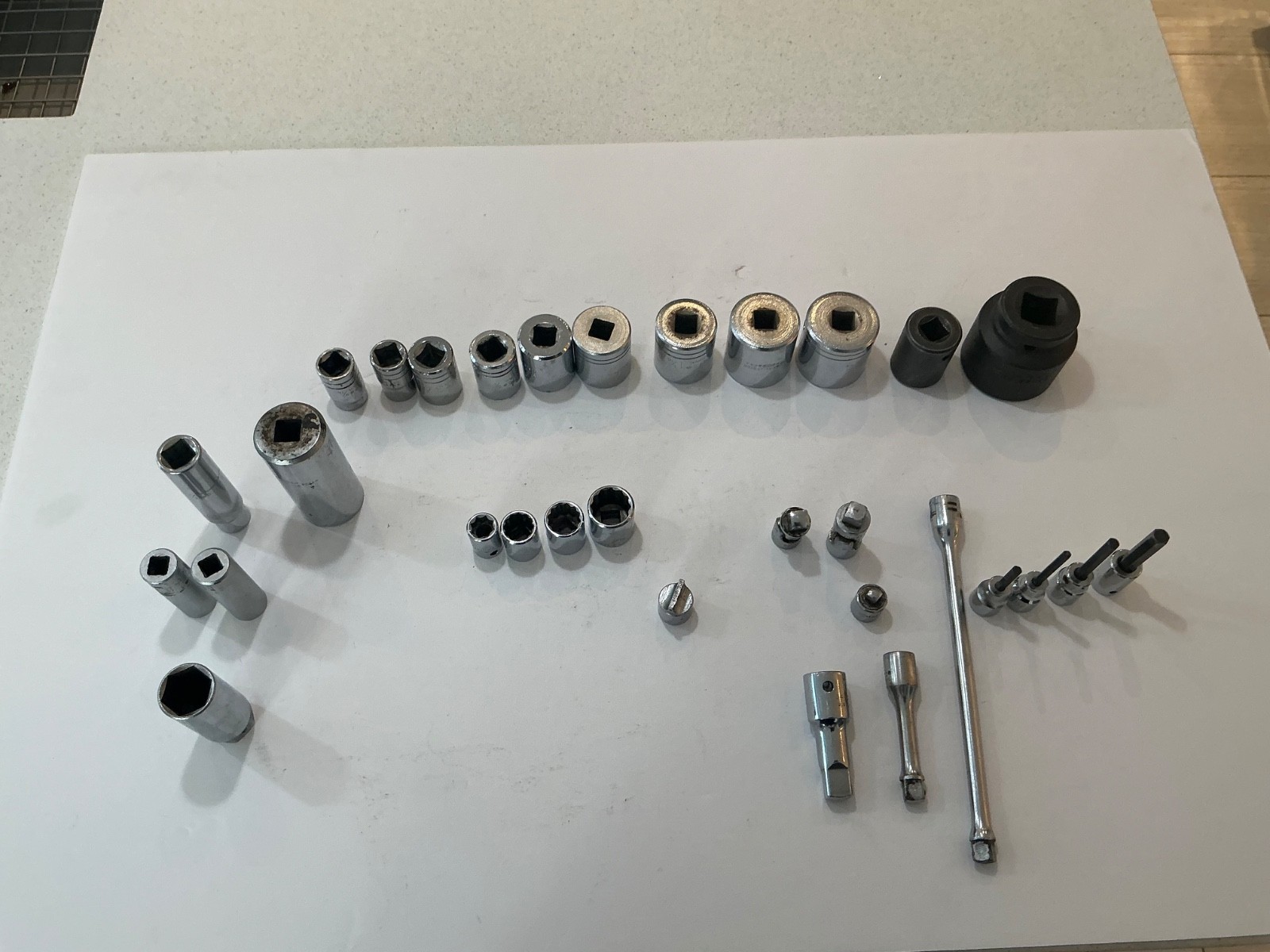 Asst Proto sockets, extensions, universals, 31 pc all for $65 USA made