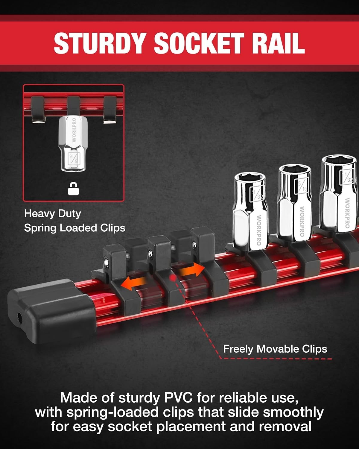 1/4″ Drive Socket Set, 10-Piece SAE CR-V Socket Set with Organizer | Standard…