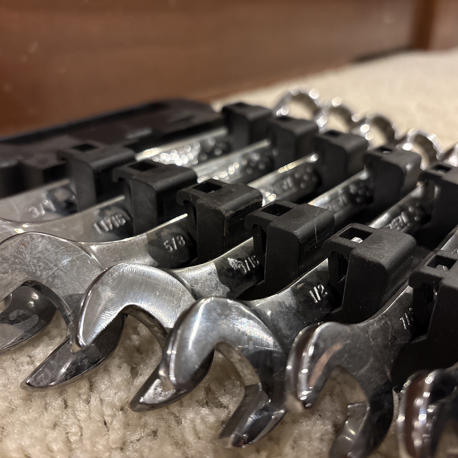 NEW Mac Tools EXPERT Series 9 pc. 1/4” –3/4” SAE 12-Point Combination Wrench Set