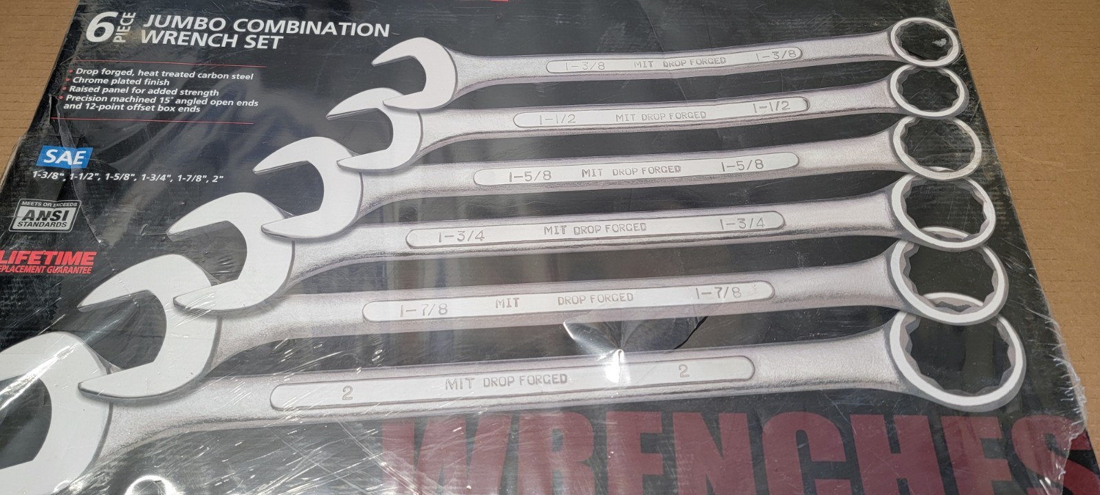 TEKTON Jumbo COMBINATION WRENCH SET 1-3/8 hrough 2” 6-pieces NIB