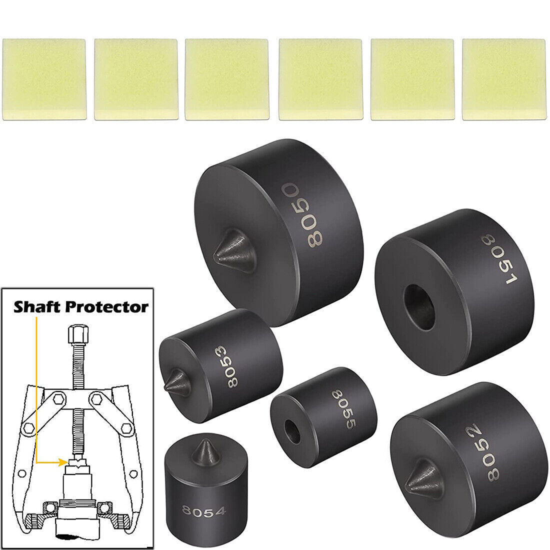 8056 Shaft Protector Set for Grip-O-Matic Puller Push-Puller 6 Pcs OTC 8056 Kit
