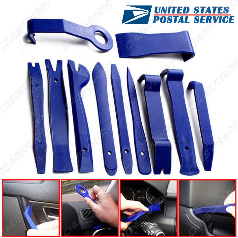 11PCS Plastic Car Radio Trim Removal Tool Door Clip Panel Dash Audio Pry Kit