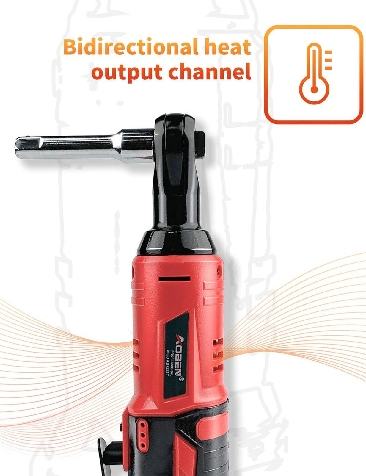 Cordless Electric Ratchet Wrench Set 3/8 Inch 12V Power Tool Kit with 2 Lithium
