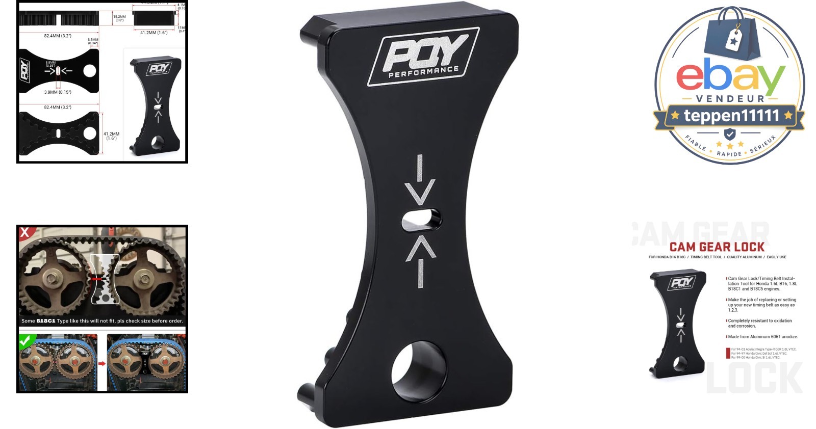 Engine Cam Gear Lock Timing Belt Tool Black