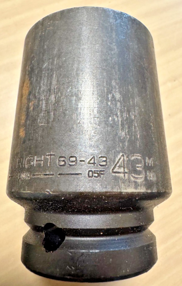 Wright Tool 3/4” Drive 43mm Deep Impact Socket 6pt 69-43MM NEW USA Life Warranty