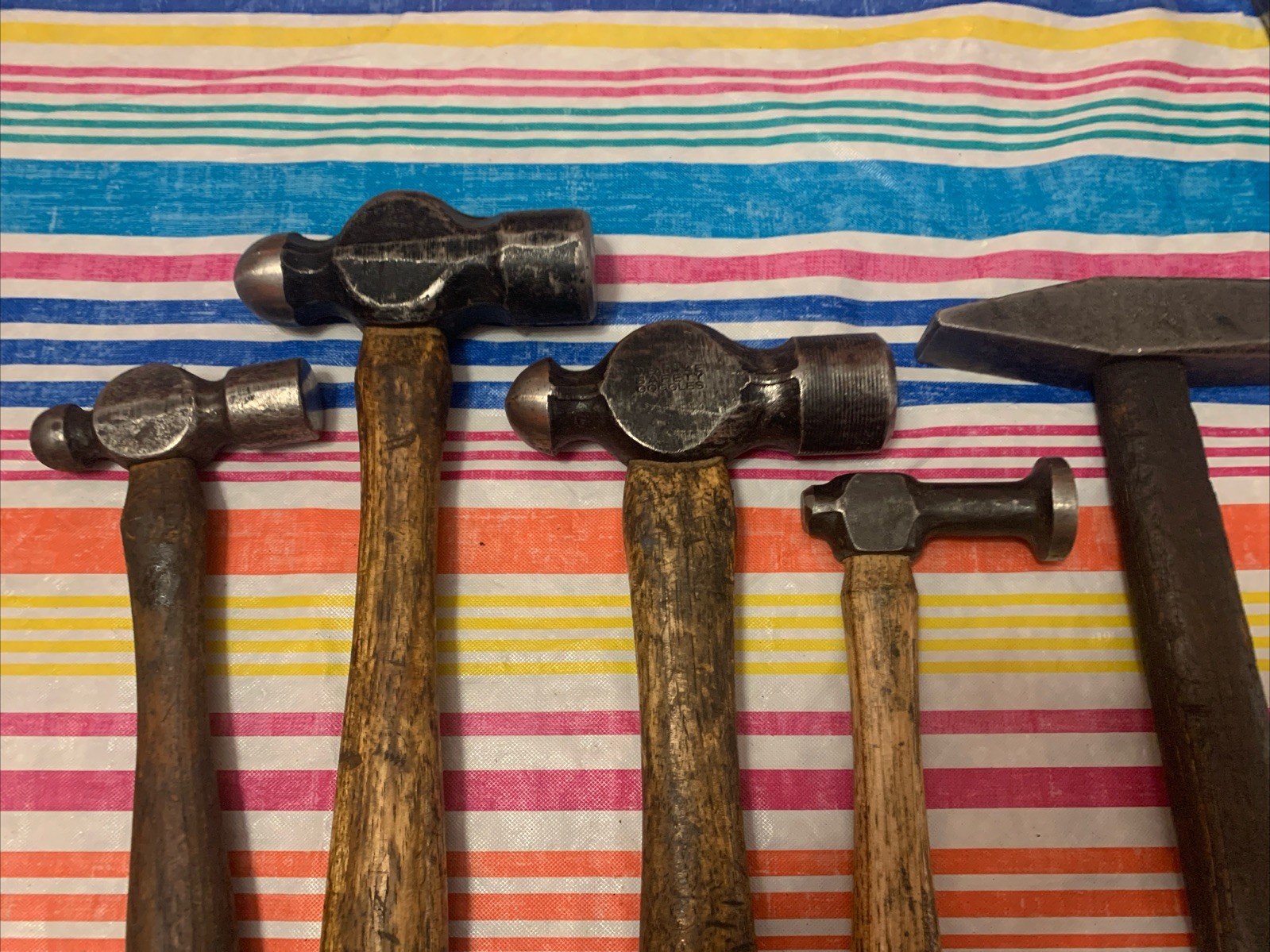 Lot Of 5 Mechanic Hammers Vaughn Fairmount 156-G Excelsior Made In USA Peen