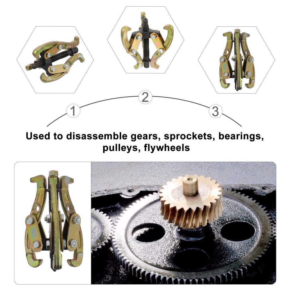 Three-claw Bearing Puller] Jaw Tool Adjustable Steel Pulling Inner