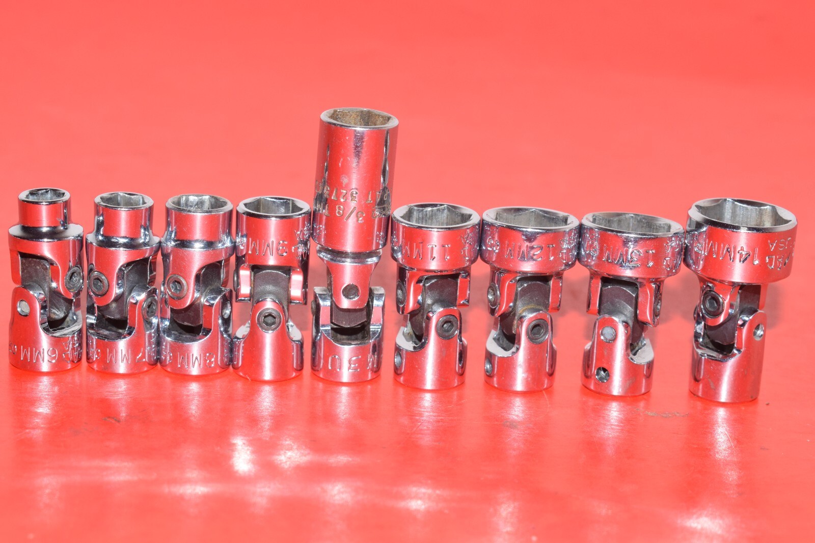 Mac & Snap-On 1/4″ Drive 10pc Metric 6mm – 14mm Universal Swivel Socket Set