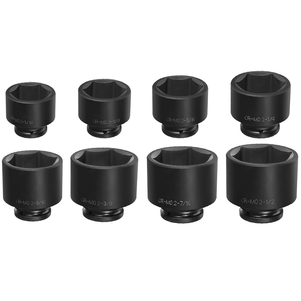 8 Pack 3/4» Drive Spindle Axle Nut Impact Socket For Wheel Hub Axle Nut Removal