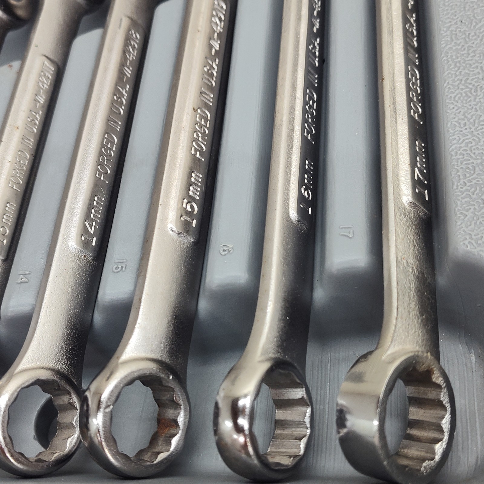 Craftsman 11mm to 24mm USA 13 pc Combination Wrench Set Metric W Case 46934 14pc